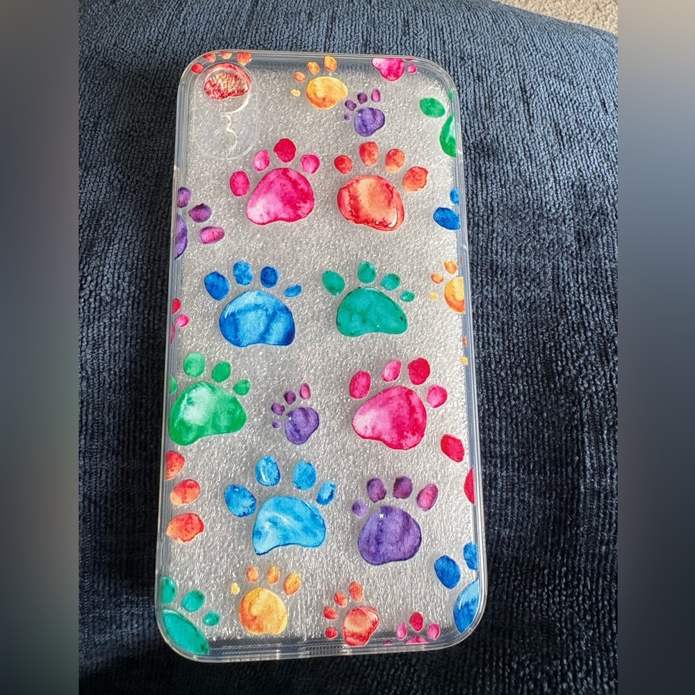 Colorful Paw Print Phone Case